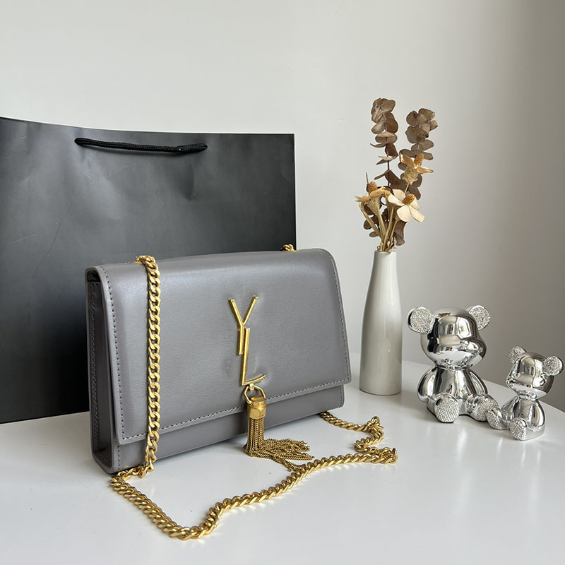 

Designer Woman Classic Bag Shoulder Bags Tassel Design Wallet Purse Original Box Genuine Leather Cross Body Chain High Grade Quality Handbag Envelope 22X15cm, 21x14cm