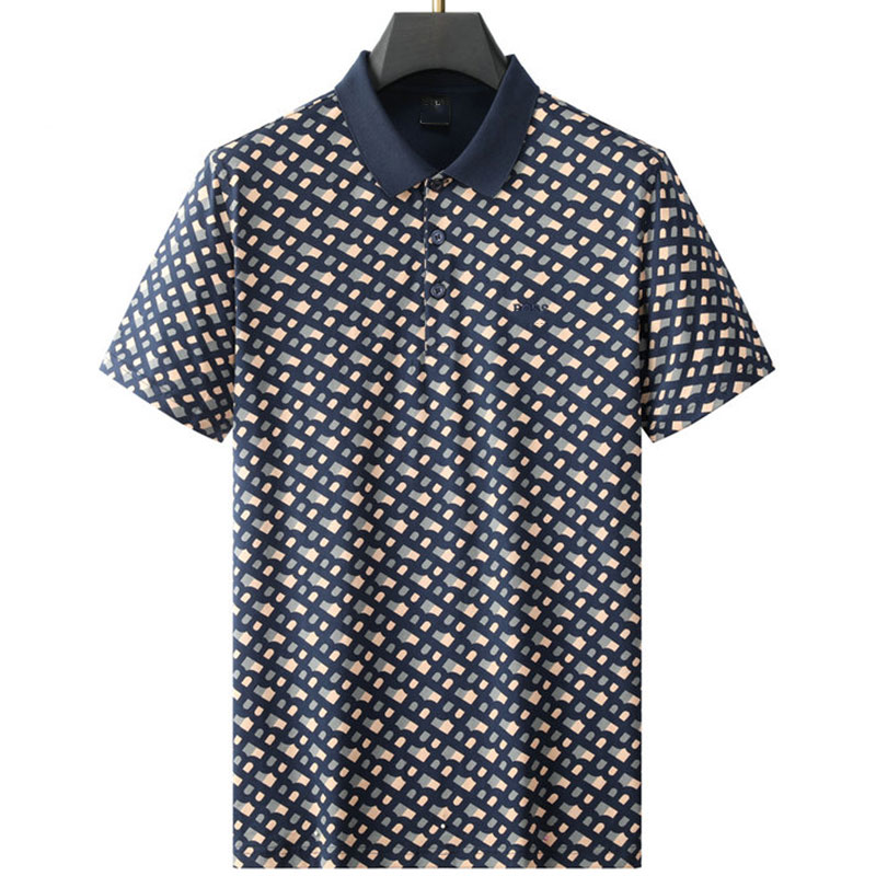 

Mens Polo Shirt casual BOS Alphabet Embroidery Business Top Polo shirt men short sleeve oversized lapel T shirt Designer brand, Customize