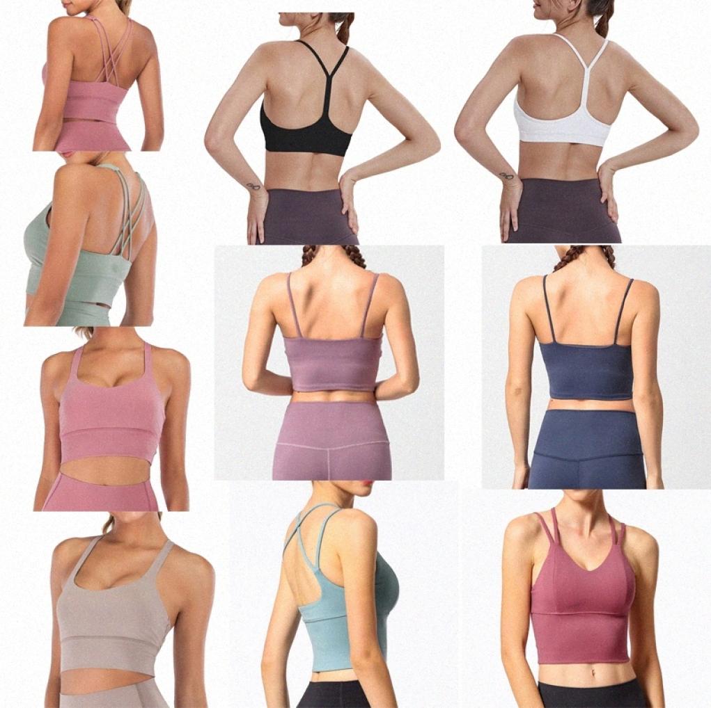 

women leggings yoga bra designers womens gym wear LU undefined 32 68 gym sports elastic fitness lady leggings align tights short 2 S pants7295179, Brown