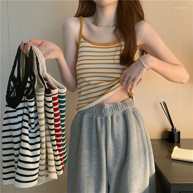 

Women's Tanks Camis Women's Tops Striped Crop Backless Sweet Sexy Summer Cool Stylish All-match Casual Daily Y2k Top Cute, Burgundy