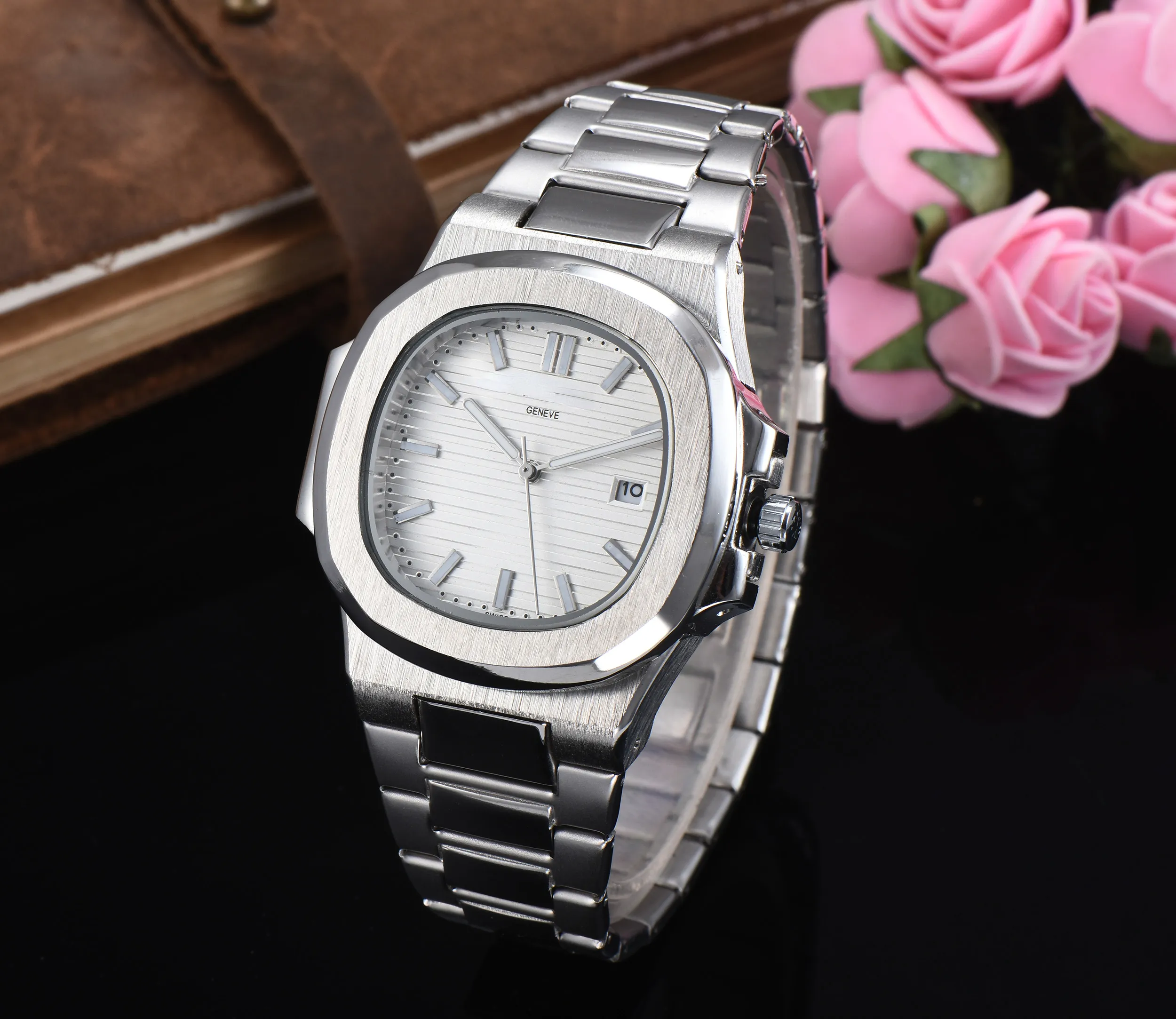 

NEW Mens Watches U1 Luxurys Patekity quartz Watches Designer Wrist Watch Men Luxury Brand commerce Wristwatches Women's Watches Stainless steel strap