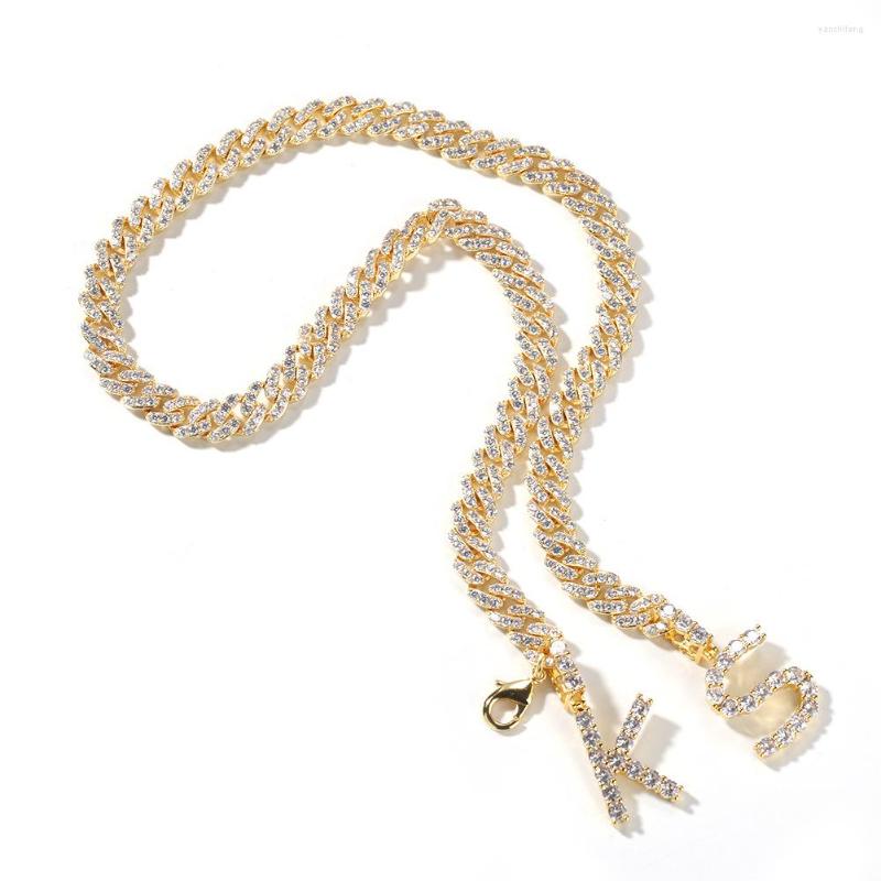 

Pendant Necklaces Custom Name Words Baguette Letters Gold Silver Color Charm Zirconia Men's Hip Hop Necklace Chain Rock Jewelry