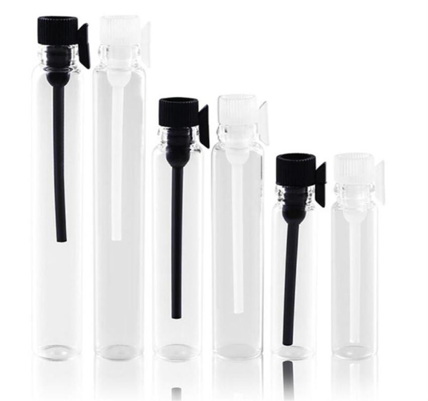 

1ml2ml3ml Glass Perfume Sample Vials for Essential Oil Bottles with Black Lid Empty Dropper Bottle Travel and Party1345442