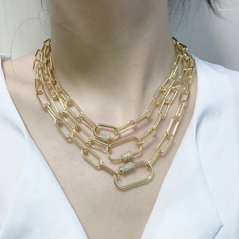 

Pendant Necklaces 5pcs/lot Good Quality Spiral Buckle Claps Loop Chain Chocker