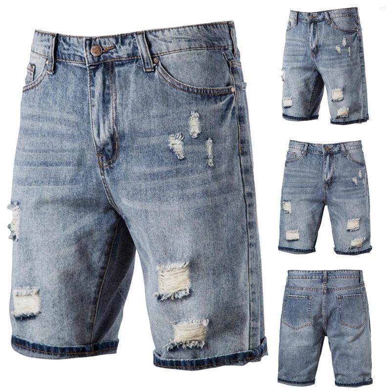 

Men' Jeans Mens Shorts Loose Outdoor Sports Casual Pants Capris Long Training Men M 1, Blue