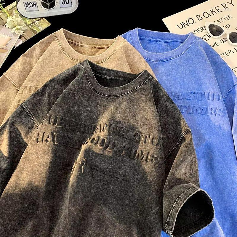 

Men's T Shirts 2023 Summer Mens Vintage Loose Fit Short Sleeve Cotton Plus Size For Men Clothing, Pink