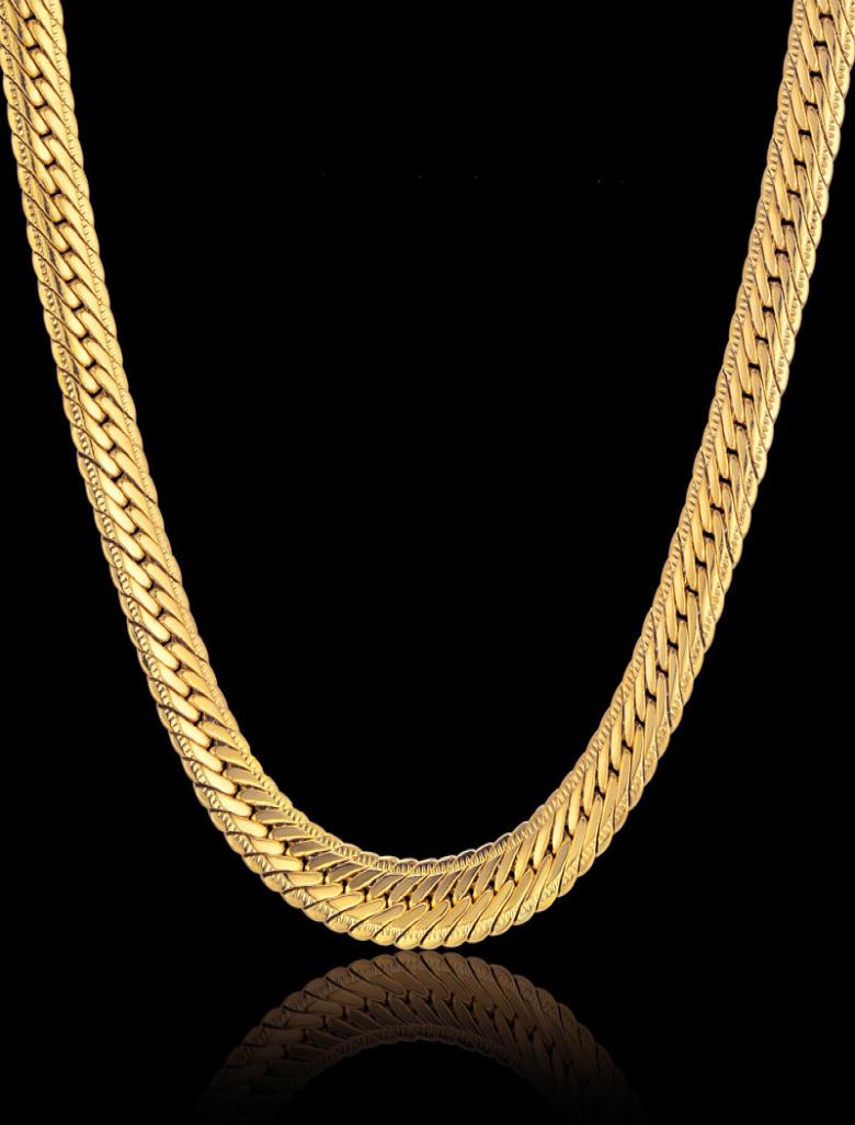 

whole Vintage Long Gold Chain For Men Hip Hop Chain Necklace 8MM Gold Color Thick Curb Necklaces Men039s Jewelry Colar Coll9371397
