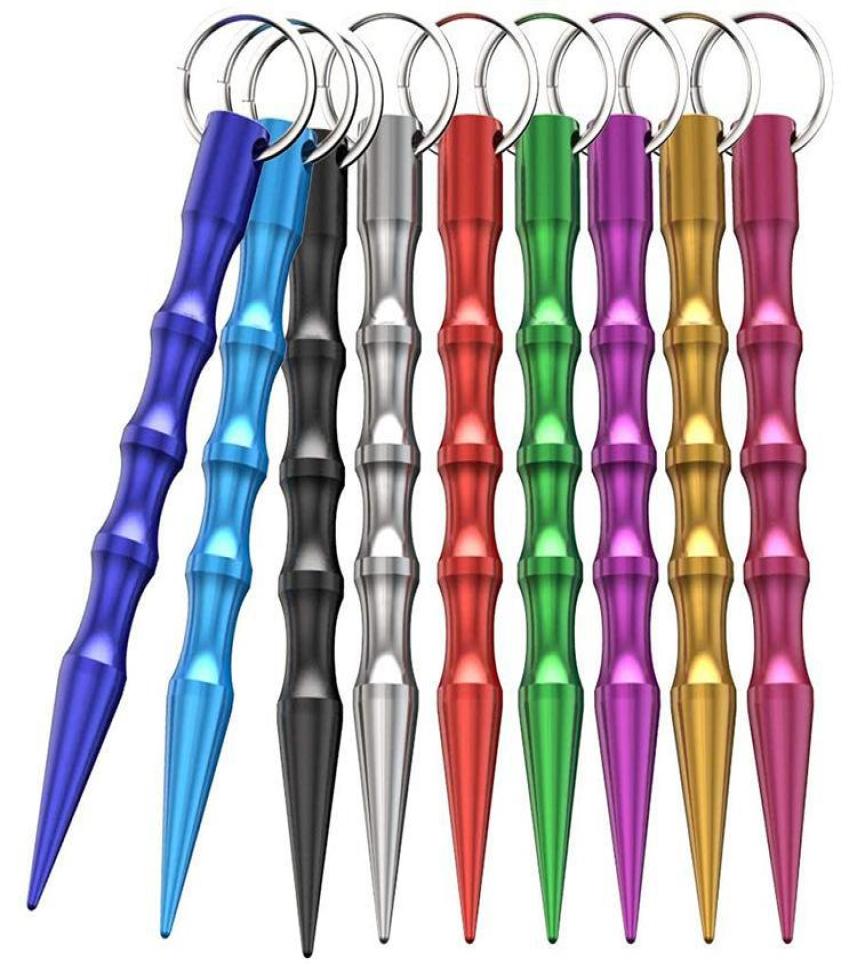

Self Defense Keychain Tent Nail Car Key Chain Aluminum Alloy Stick Outdoor Broken Window Nail1444202
