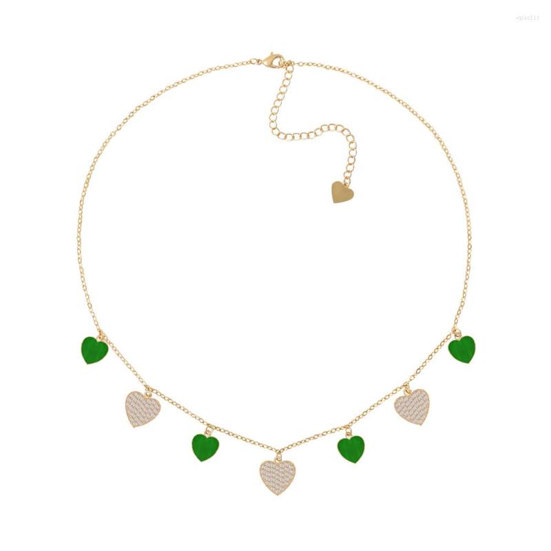 

Pendant Necklaces High-end Fashion Heart-shaped Necklace Women's Exquisite Short Collarbone Chain 2023 Korean Jewelry Valentine's