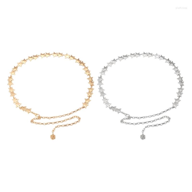 

Belts Women Chain Belt With Star Female Waist Dress Decorations, Gold