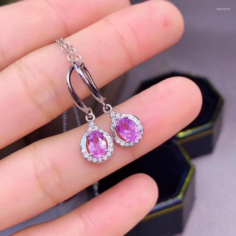 

Stud Earrings Natural Real Sapphire 925 Sterling Silver Fine Elegant Jewelry For Women Earring