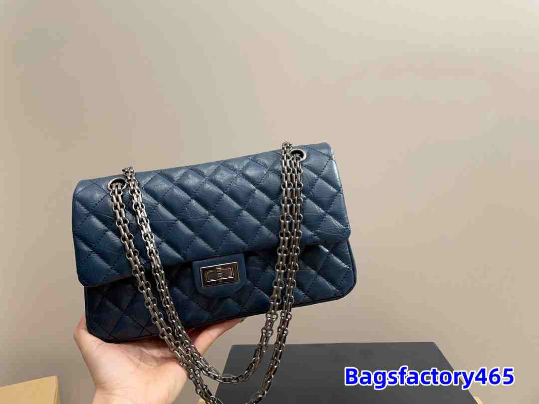 

26CM Purse Leather Classic Woman Shoulder Bag 2.55 Series Golden/Silver Chain Bag Designer Bags Luxurys Lady Crossbody Bag Fashion Purse Vintage Shoulder Handbag, Red/gold