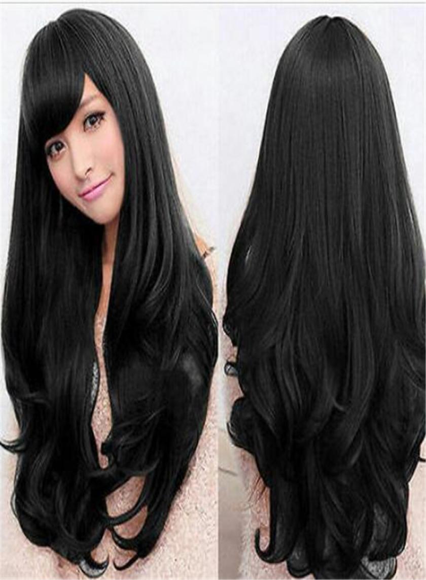 

New black long curly COSPLAY WIG01234567891011125253876, Mix color