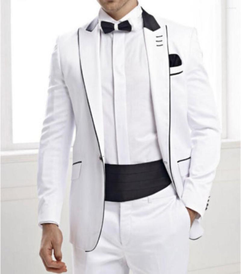 

Men's Suits Wedding Men Suit 2023 2 Pieces(Jacket Pant))White One Button Peaked Lapel Fashion Tuxedos Custome Made Large Size Slim Fit, Picture shown