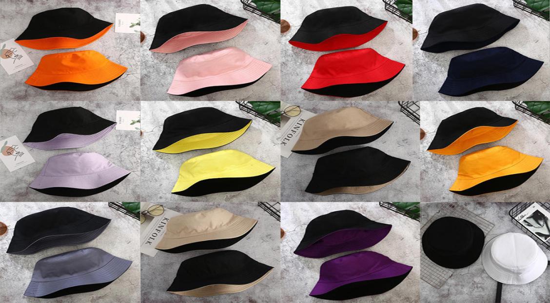 

Doublesided Wearing Cap Visor Solid Color Bucket Hat Men And Women Cotton Flat Sun Hat Reversible Fisherman Hat Bucket Cap DA6396329985, Multi