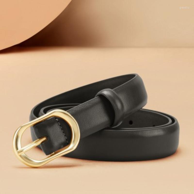 

Belts 2023 Women's Needle Buckle Waist Belt Double Sided Genuine Leather Formal Versatile Trouser Fashion Casual Jeans, Caramel color 2.3cm