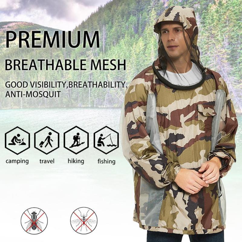 

Hunting Jackets Outdoor Camouflage Anti Mosquito Mesh Jacket Breathable Lightweight Ultra-thin Hooded Fishing