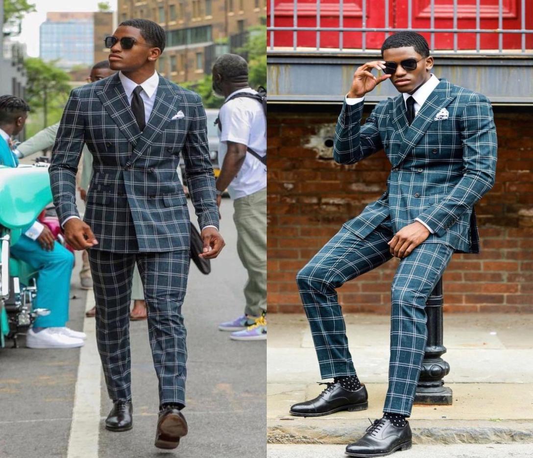 

Double Breasted Mens Suits 2 Pieces Prom Tuxedo Groomsmen Wedding Suit Fashion Men Business Blazer Fomal Jacket Pants5689919, Light gray