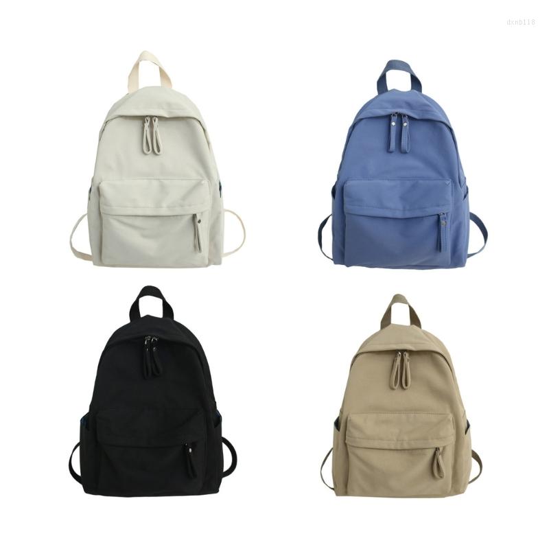 

School Bags Backpack Bag For Young Girls Fashion Laptop High Students Nylon Daypack Female Bookbag, Black