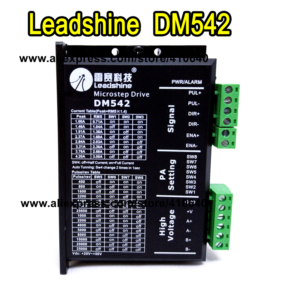 Leadshine DM542 2 Phase DSP Digital Stepper Drive with Max 48 VDC Input Voltage and Max 4.2 A Output Current GENUINE!-image-463766167
