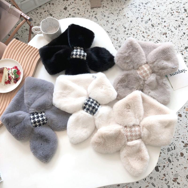 

Scarves Arrival Winter Scarf Swallow Gird Decoration Collar Korea Style Cross Small Lovely Cute Shawl Warm Women