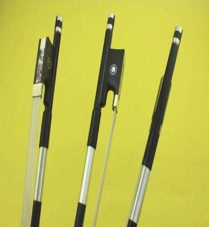 

1 pc New black Carbon fiber Violin Bow 44 full size Mongolia white horse hair6875398