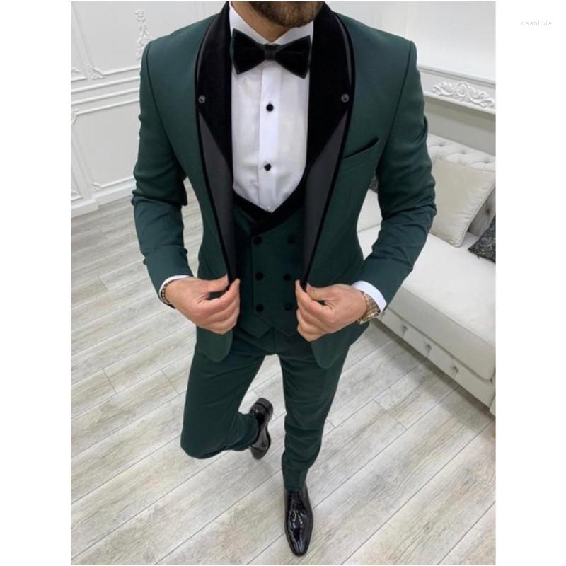 

Men' Suits Green Men' 3 Pieces Set Formal Wedding Tuxedos Custom Blazer Slim Fit Groomsmens Wear Prom Dress Jacket Vest Pants, Gold