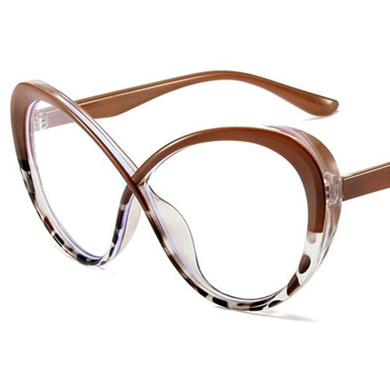 

NEW Anti-Blue Light Optical Glasses Women Personality Eyeglasses Anti-UV Spectacles Oversize Frame Eyewear Patchwork Goggles