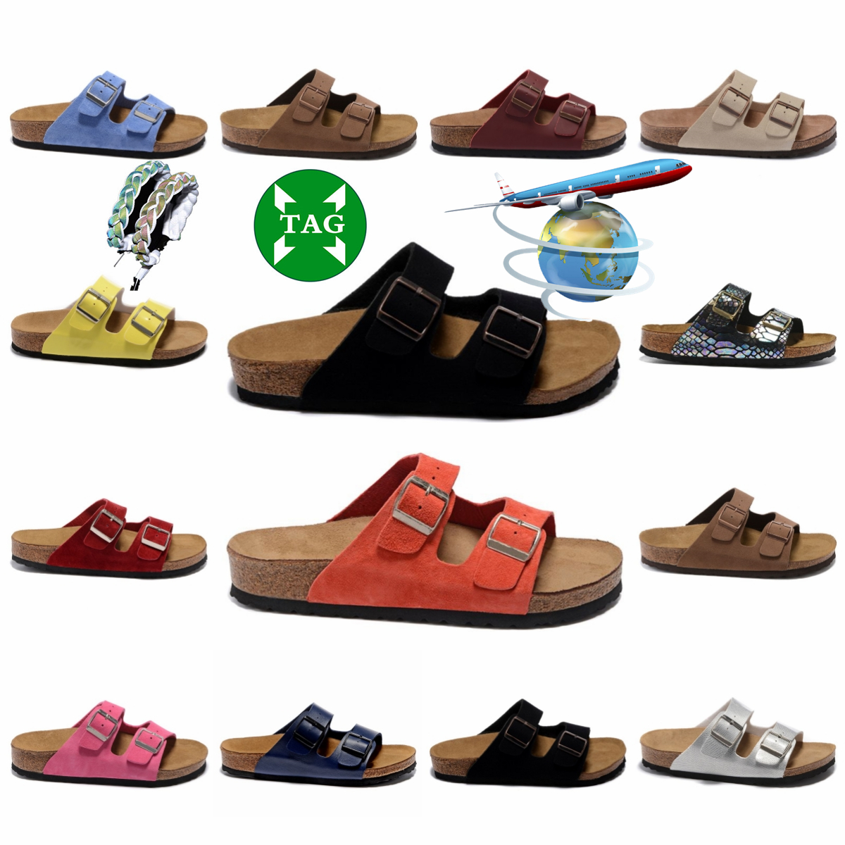

Designer Sandals Bikens arizona Mens Women Brown Birko outdoors mens Clogs Flip Flop Slippers buckle strap flat Casual slides for men with logo size 36-45, Light gray
