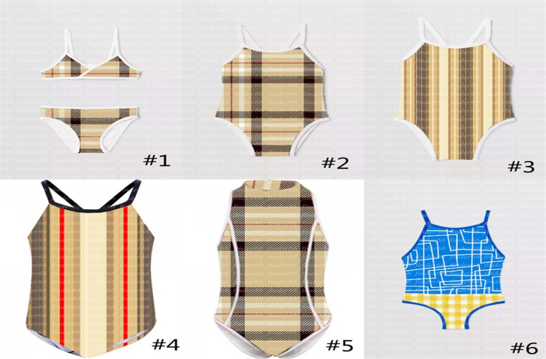 

Kids Plaid Bikinis Swimsuits Circle Padded Push Up Girl Swimwear Outdoor Beach Travel Vacation Bandage Bathing suit High Quality5196299