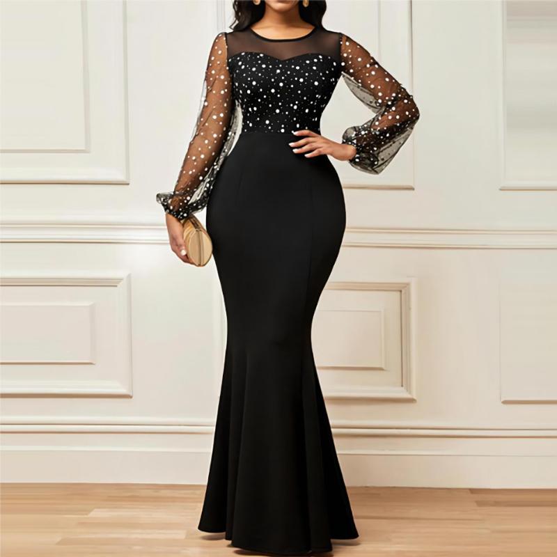

Dresses Fashion Bodycon Party Dresses for Women Elegant Evening Luxury Long Dress Women Vestidos Summe Slim Robe Femme, Black
