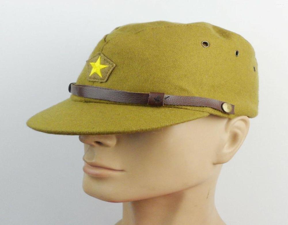 

Berets Reproduction WWII JAPANESE MILITARY ARMY OFFICER CAP HAT WOOL Store3649468, Red