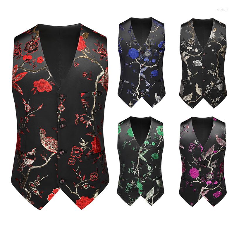 

Men's Vests Waistcoat Arrival Dress For Men Slim Mens Suit Vest Male Gilet Homme Casual Sleeveless Formal Business Jacket, Red