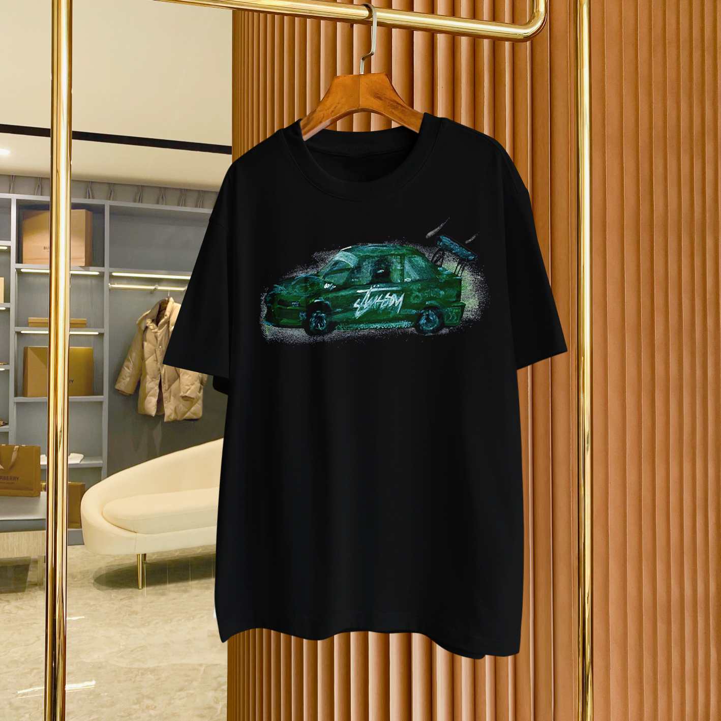 

Men's Plus Tees & Polos Round neck embroidered and printed polar style summer wear with street pure cotton 1sfg3