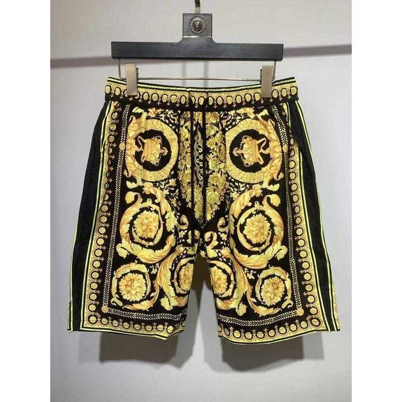 

Designer pants European Station Men's New Fashion Brand Youth Loose fitting Fashion Casual Baroque Flower Shorts Beach Pants for Men Factory sales, Color