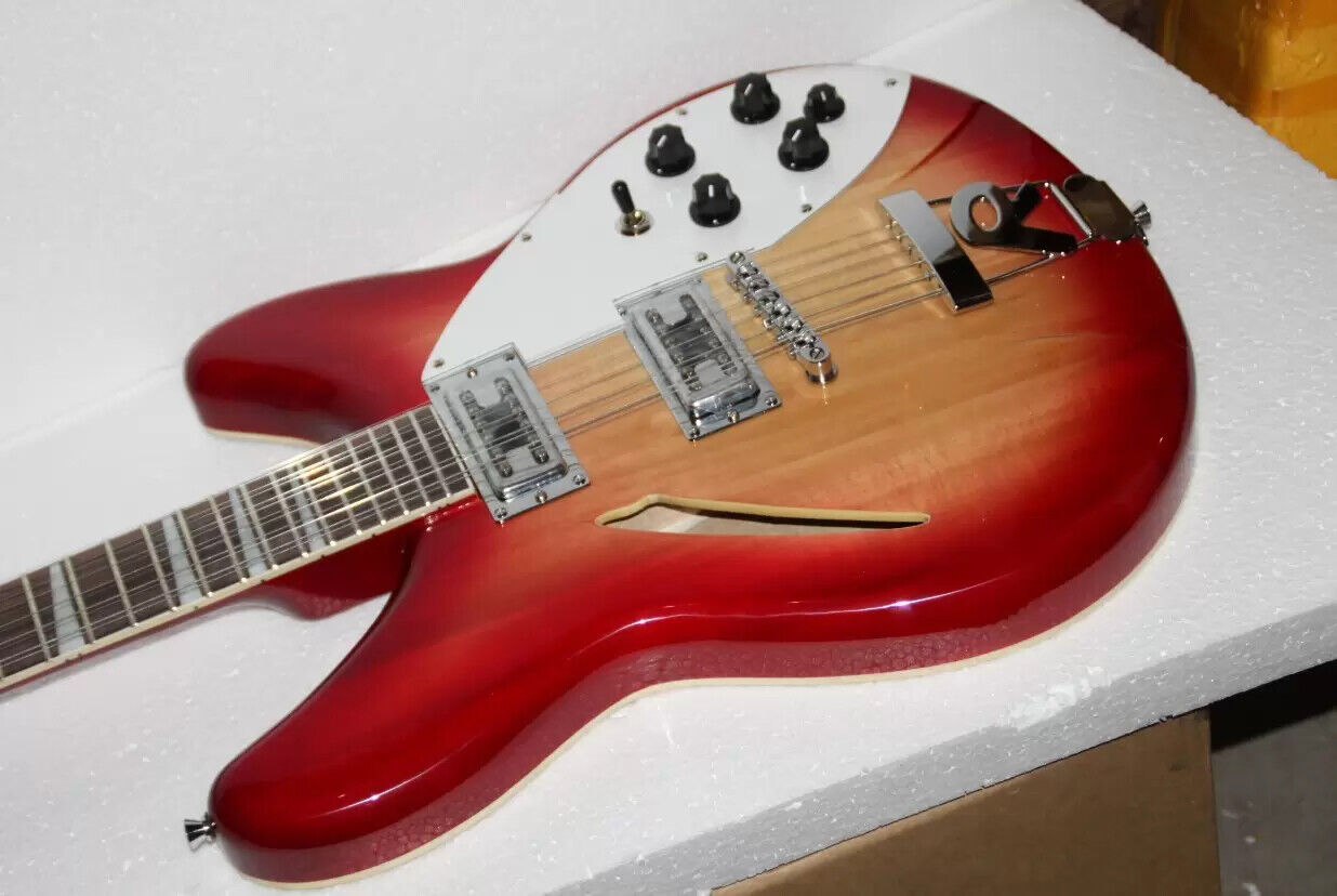 

12 STRING Electric Guitar Semi Hollow Cherry Burst Sound Quality Assurance