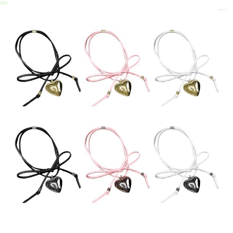 

Choker Heart Pendant Necklace Neck Tie Chain Elegant Clavicle NM