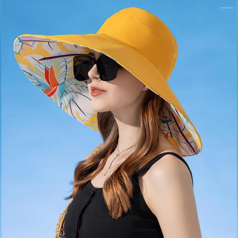 

Wide Brim Hats Dressing Up Soft Lady Summer Sunshade Bucket Hat Costume Accessories, Black