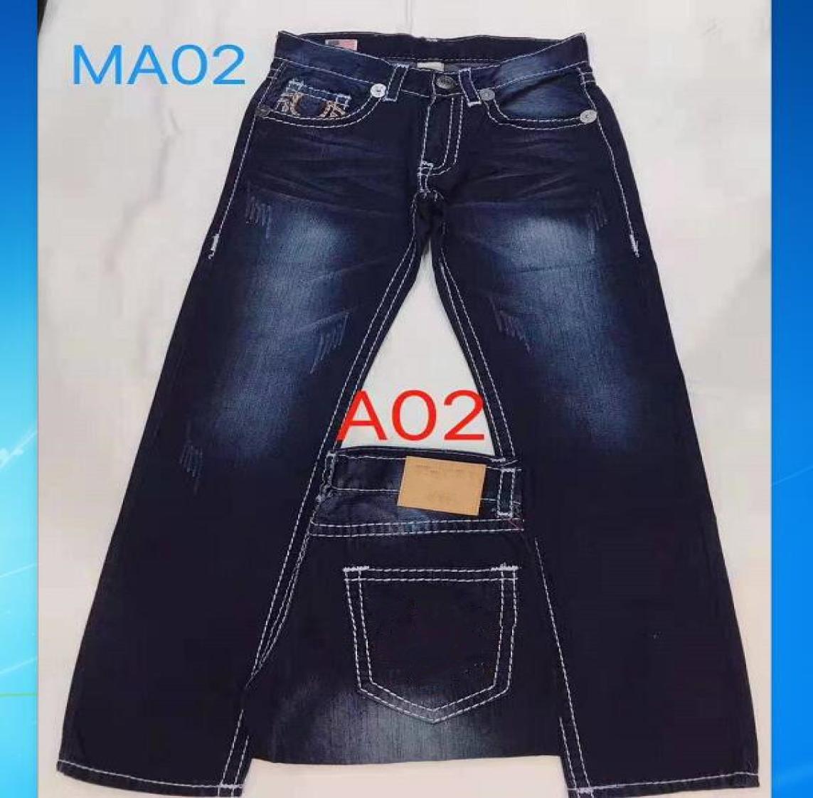 

Mens Straight Jeans Long Trousers Pants Mens True Coarse Line Religion Jeans Clothes Man Casual Pencil Pants Blue Black Denim Pant3982530