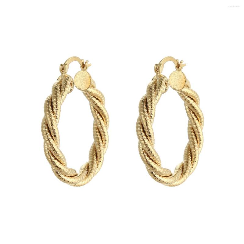 

Hoop Earrings African Gold Color Round Brass Twisted Earring Arab Ethiopian
