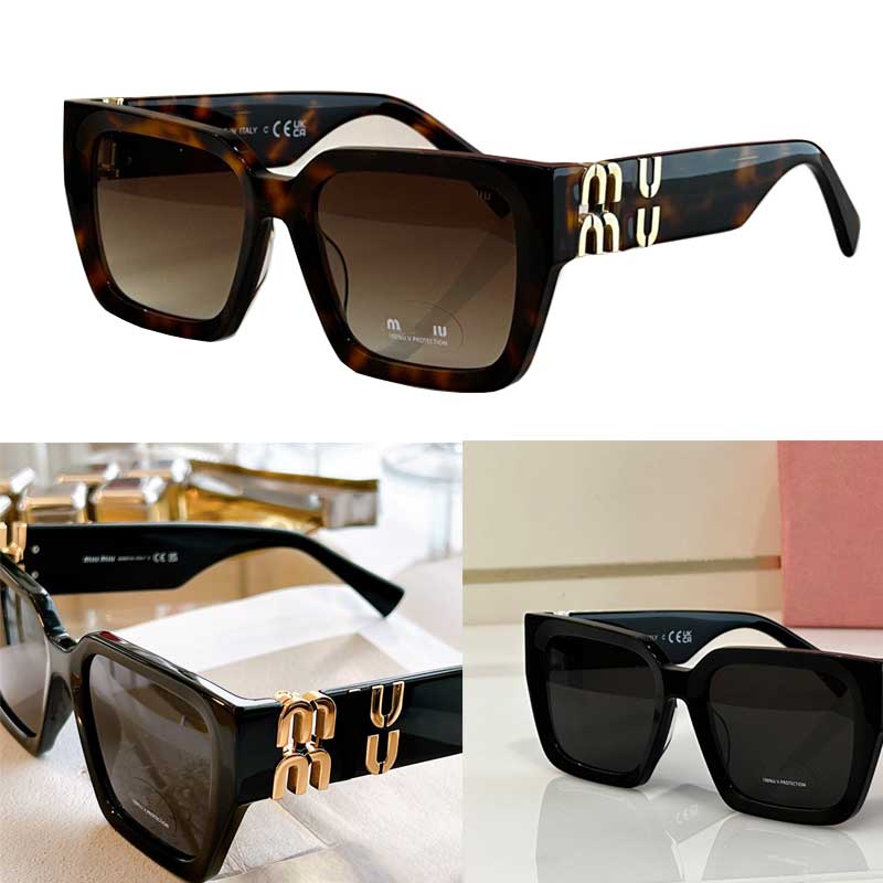 

MIU Sunglasses Womens Designer Square Frame Black Frame Acetate Sunglasses Rectangular Frame Women's Fashion Miu Glimpse sunglasses SMU07 Lunettes de soleil