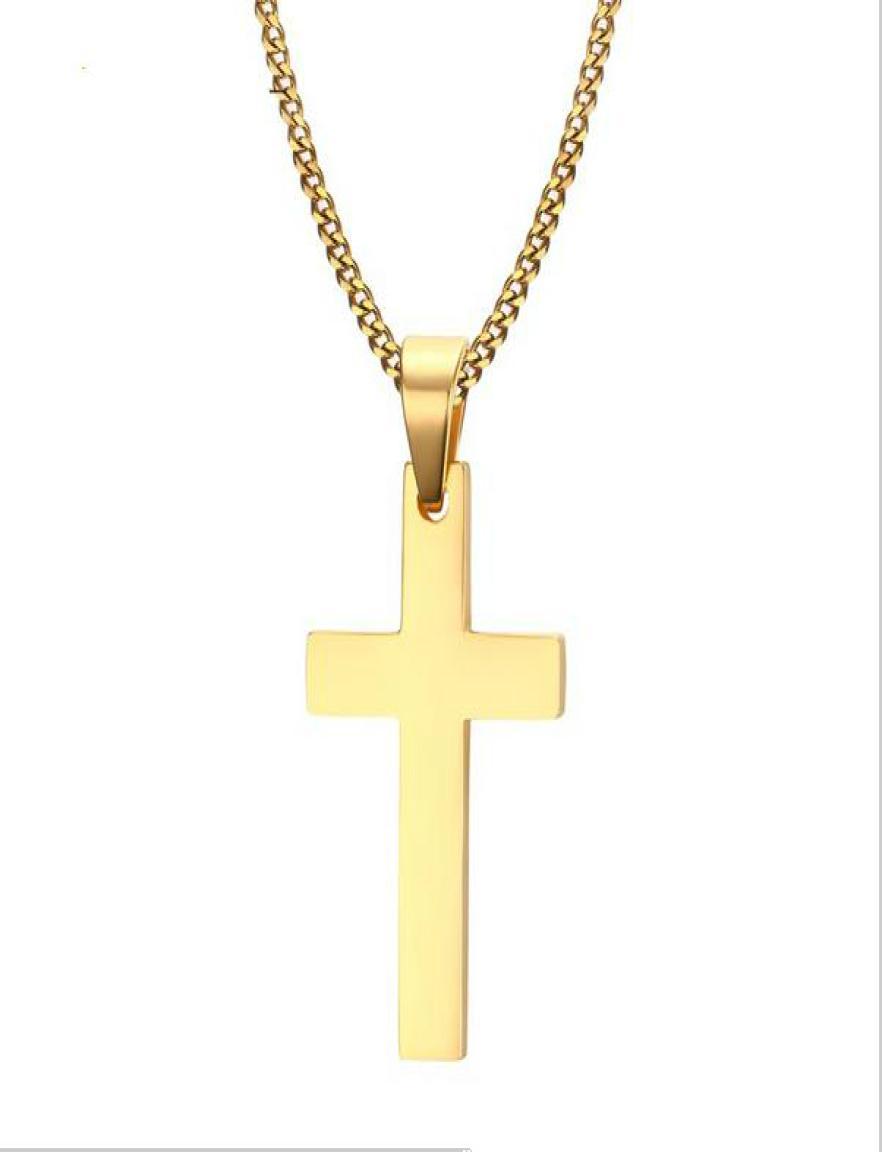 

Cross NecklacesPendants For Men Stainless Steel Gold Plated Male Pendant Necklaces Prayer Jewelry1998342