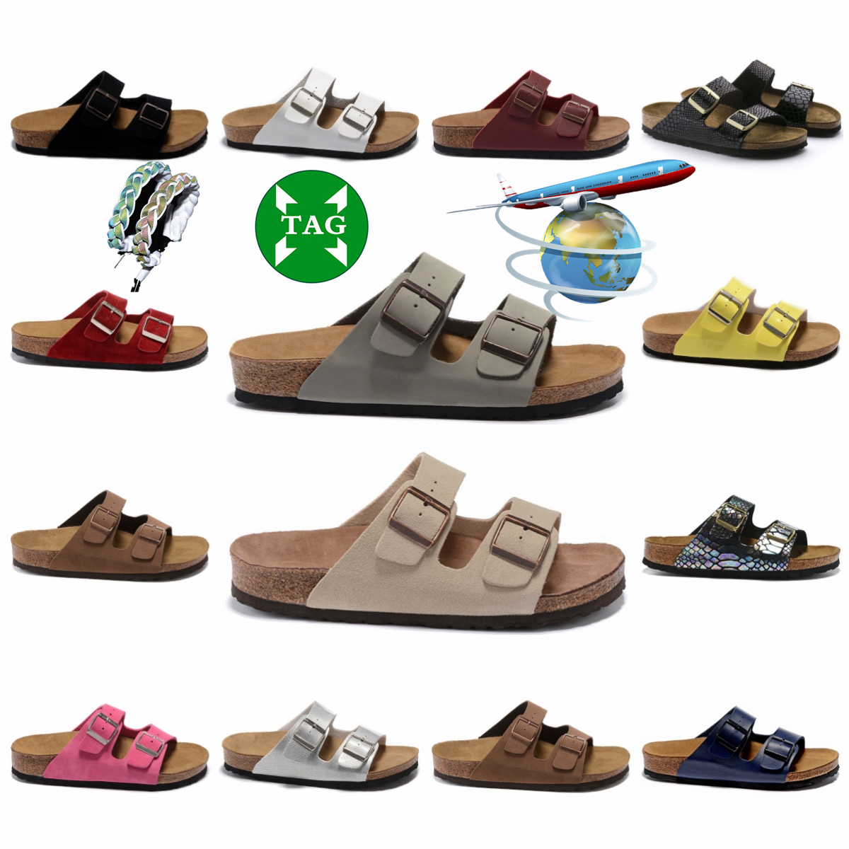 

2023 Designer Sandals Bikens Mens Women Brown Birko-Flor Sliders Boston sliders outdoors summer mens Clogs Flip Flop Slippers 36-45, Purple