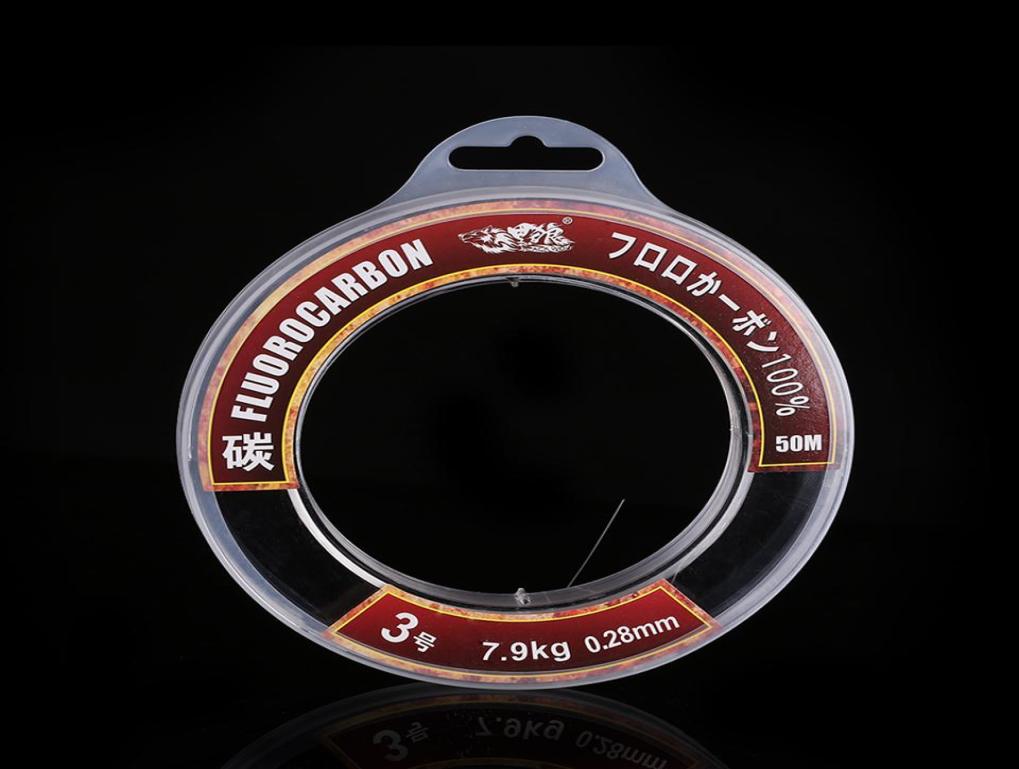 

100 Fluorocarbon Fishing Line Carp 50M Super Strong Leader Carbon Fiber Saltwater Fly Fishing Line Monofilament9941276