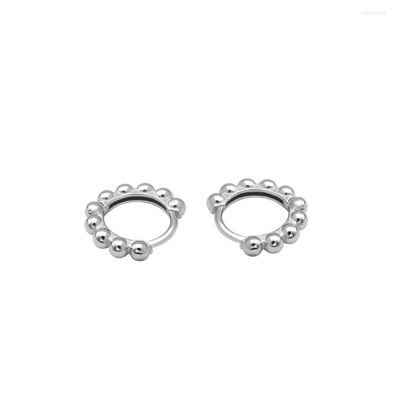 

Stud Earrings S925 Sterling Silver Simple Personality Round Bead Dot Temperament Female Jewelry