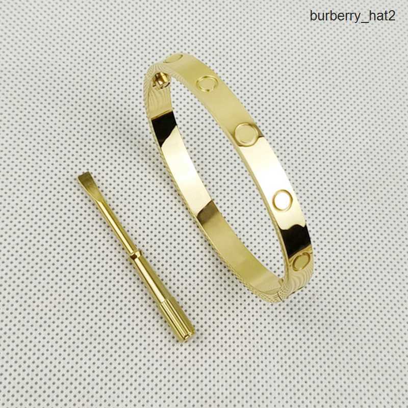 

love Bracelet Ladies Rose Gold Silver Lady Bangle Titanium Steel Screw Screwdriver 4CZ Diamond Luxury Designer Jewelry Womens Mens party gift Carti Bracelets