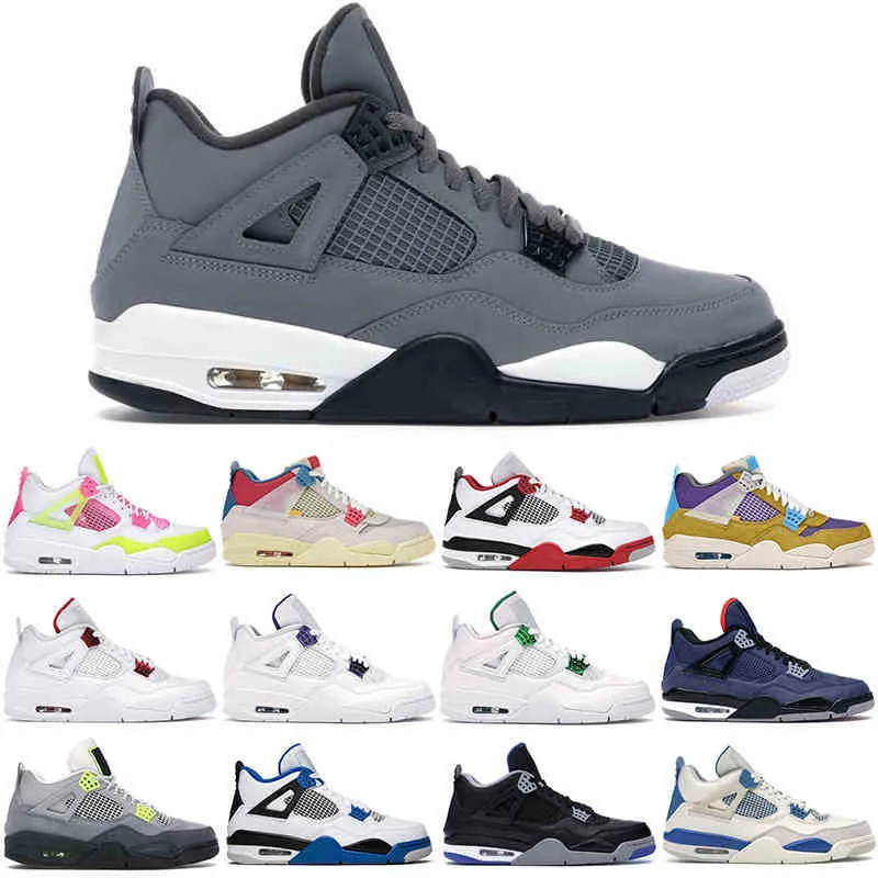 

Basketball Shoes Mens Trainers Sneakers Pure Money Comfortable Grey Royalty University Red Union Guava Lemon Thunder Men 4s 4 Oreo, Court purple