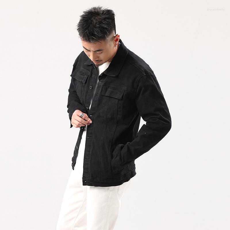 

Men's Jackets Men's Denim Jacket Autumn Solid Colour Slim, Yellow