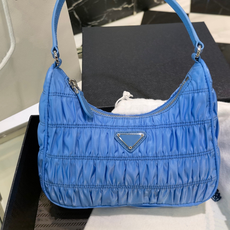 

10A Quality Cross Body Shiny Mini Hobo Tote Bags 22cm Vintage Wrinkle Re-Edition Duchesse Handbag Women Shoulder Luxury Lady Fashion Underarm Bag Free Shipping