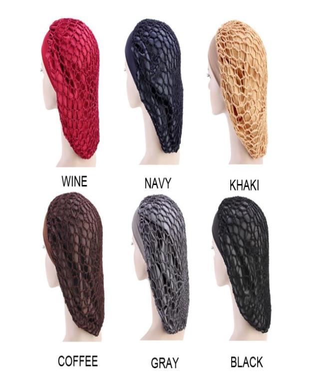 

Large Net Night Day Sleep Cap Bonnet For Women Fashion Ladies Girls Wide Band Crocheted Slouchy Hat selling1635592, Red